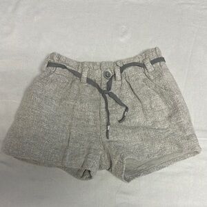Zara Gray Relaxed Fit lined dress Shorts with Elastic Waistband